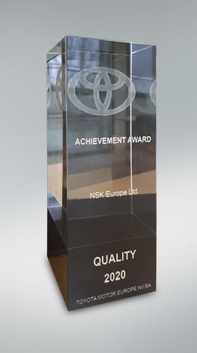 2)	Premio al mérito en la categoría de Calidad de NSK Europe otorgado por Toyota Motor Europe