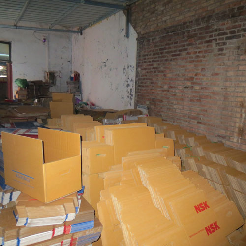 Fake, marked NSK cartons found piled on the floor 
