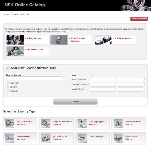 NSK Online Catalog