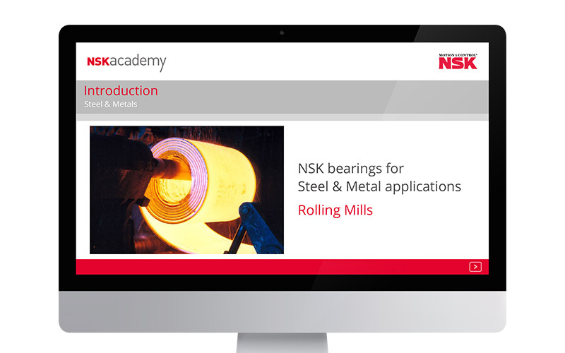 NSK academy  módulo formación para trenes de laminación