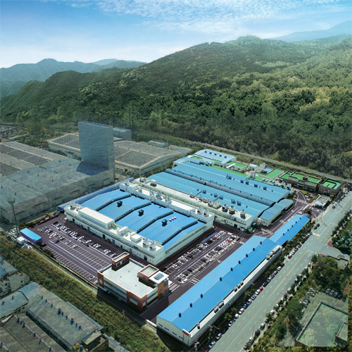 La planta de NSK en Changwon, Corea, es un centro de ámbito internacional para la producción de guías lineales de precisión
